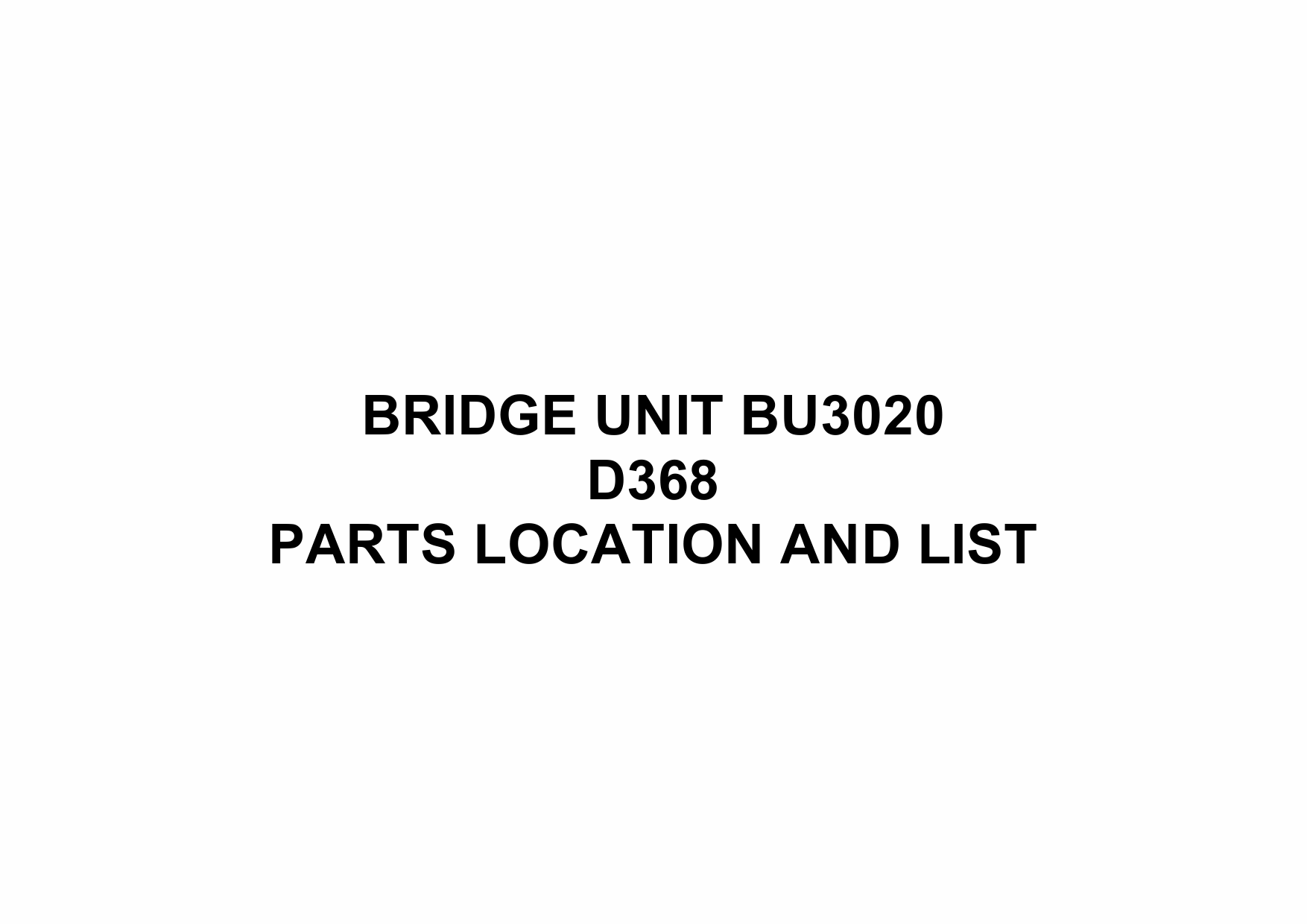 RICOH Options D368 BRIDGE-UNIT-BU3020 Parts Catalog PDF download-1